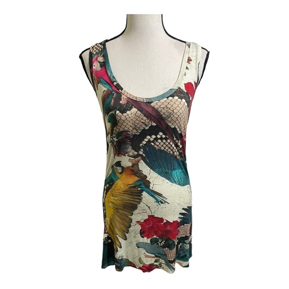 COPY - Tigresse Renata Figueiredo racerback tunic tank top animals color floral… - Picture 1 of 12